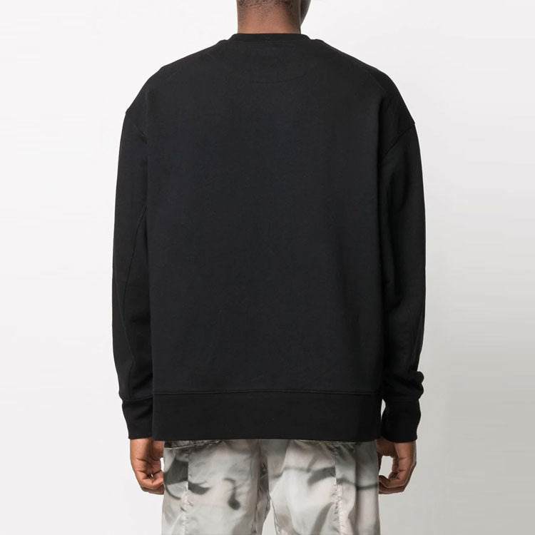 Men's Y-3 SS21 Logo Round Neck Pullover Black GV4194 - 4