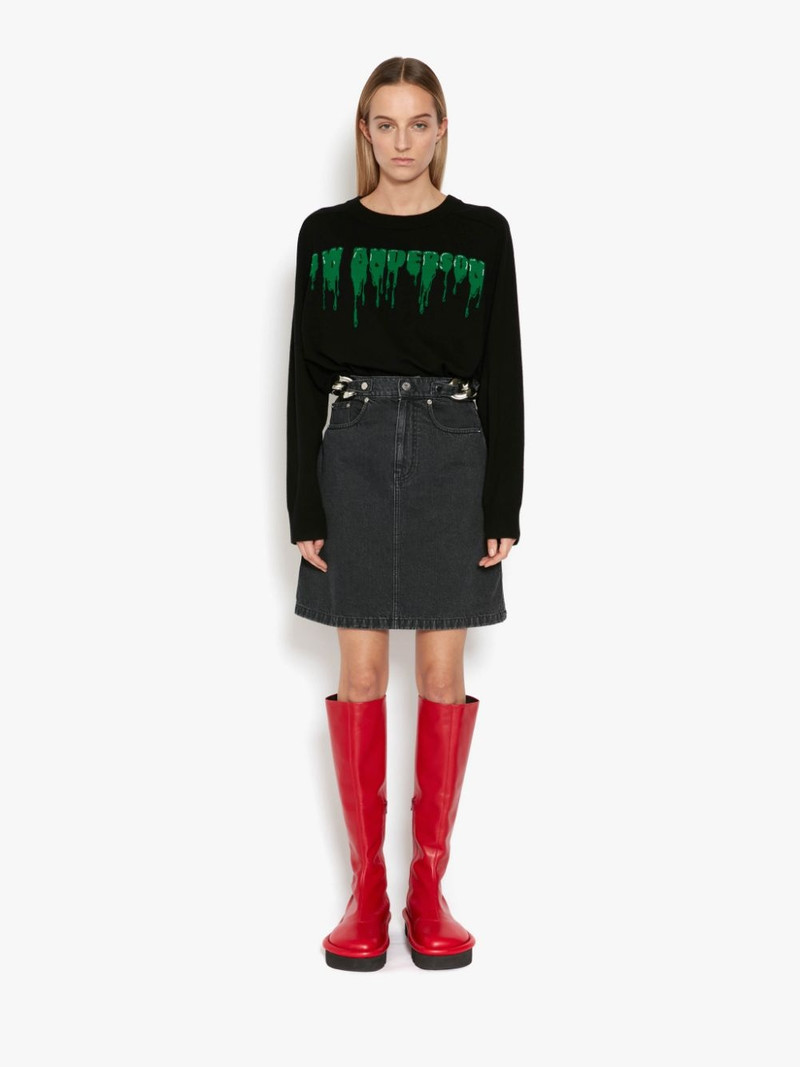 intarsia-knit logo jumper 5