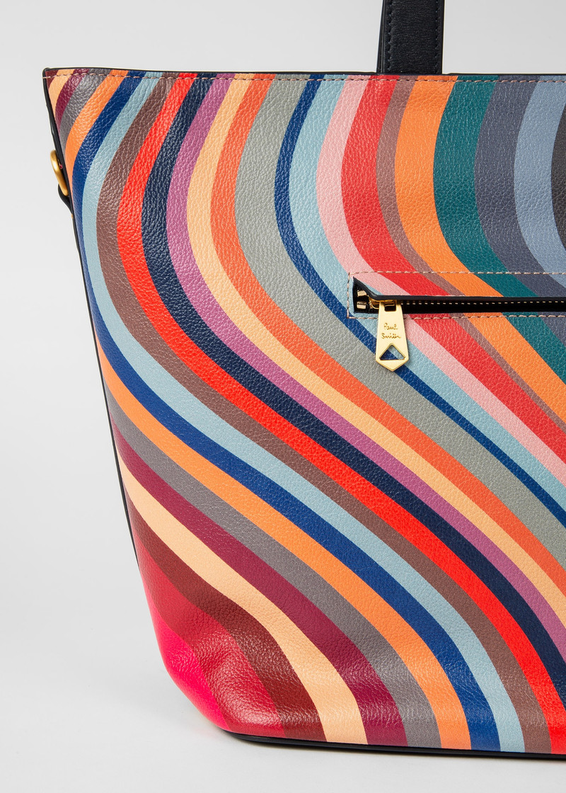 'Swirl' Leather Tote Bag 6