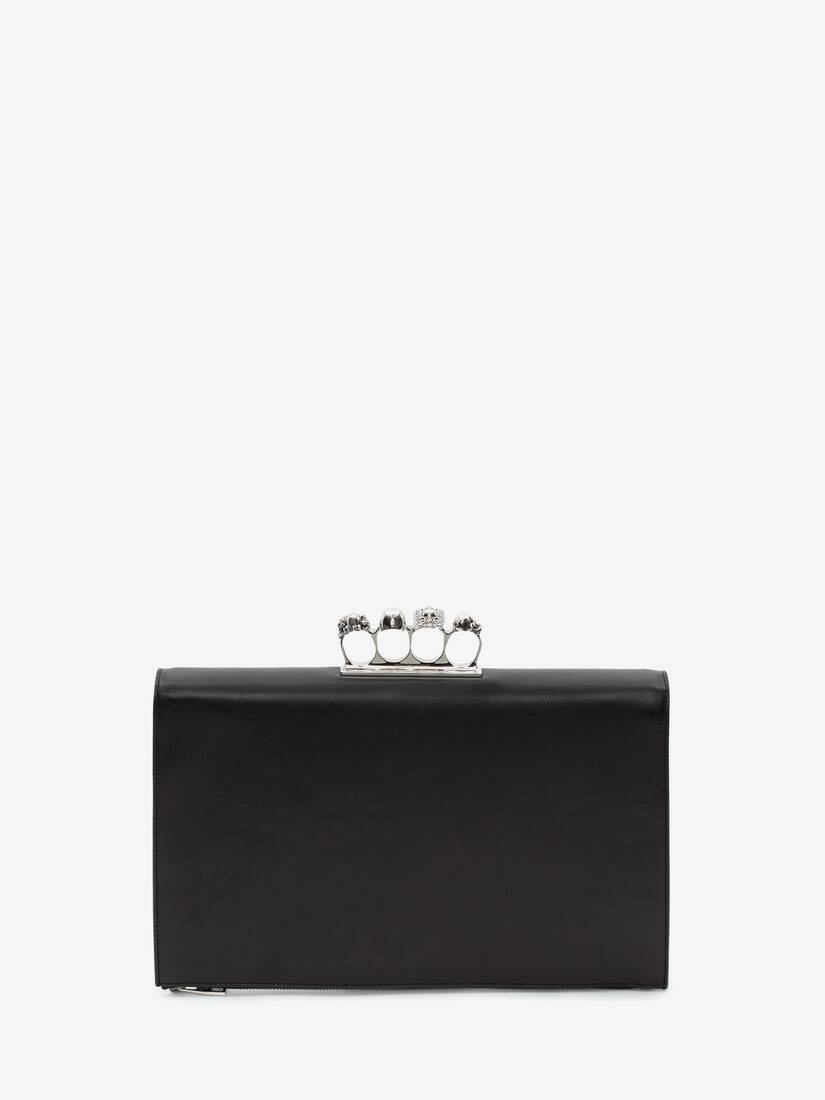 Four Ring Flat Pouch in Black/grey - 3