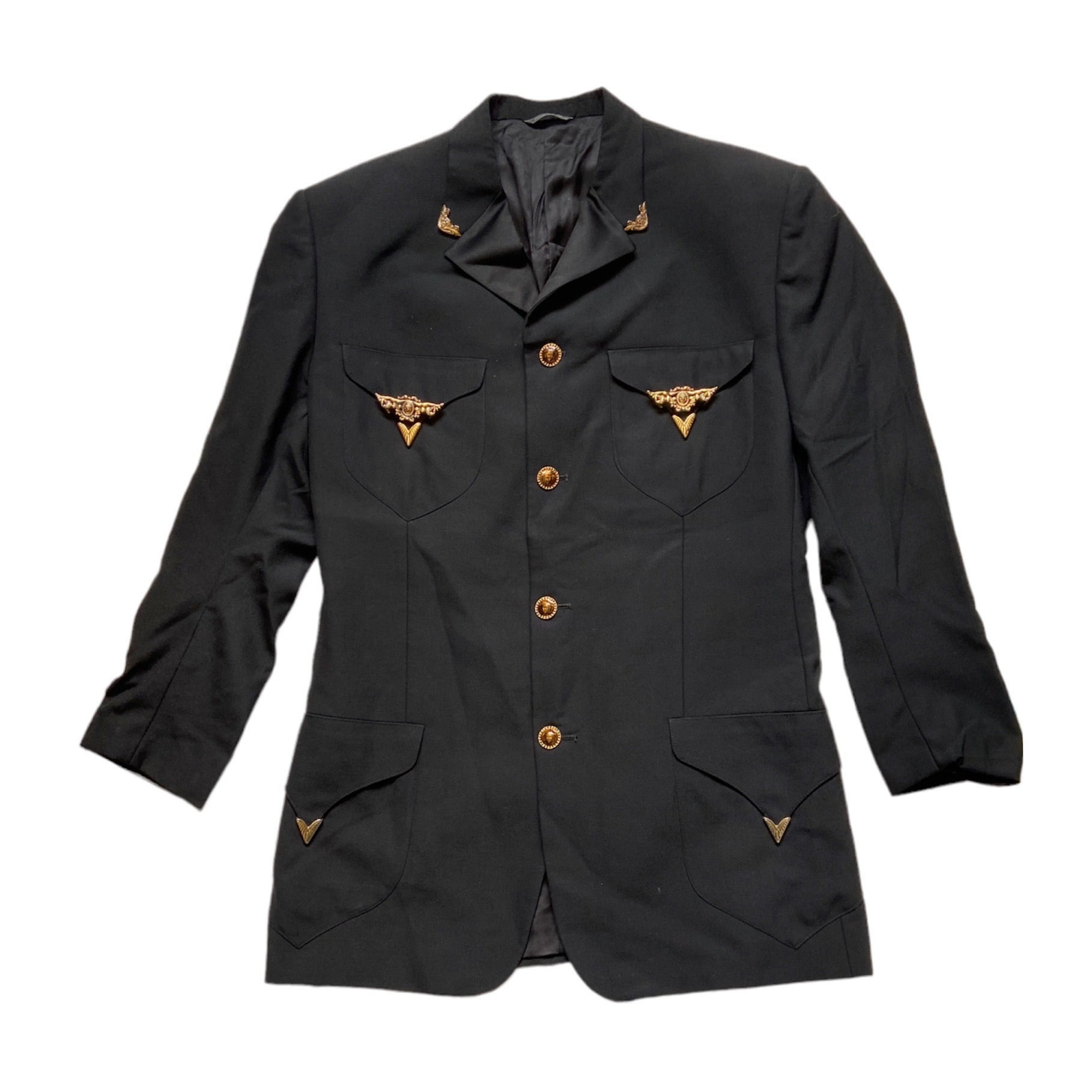 Gianni Versace 92aw gold embellishment western cowboy blazer 52 - 6
