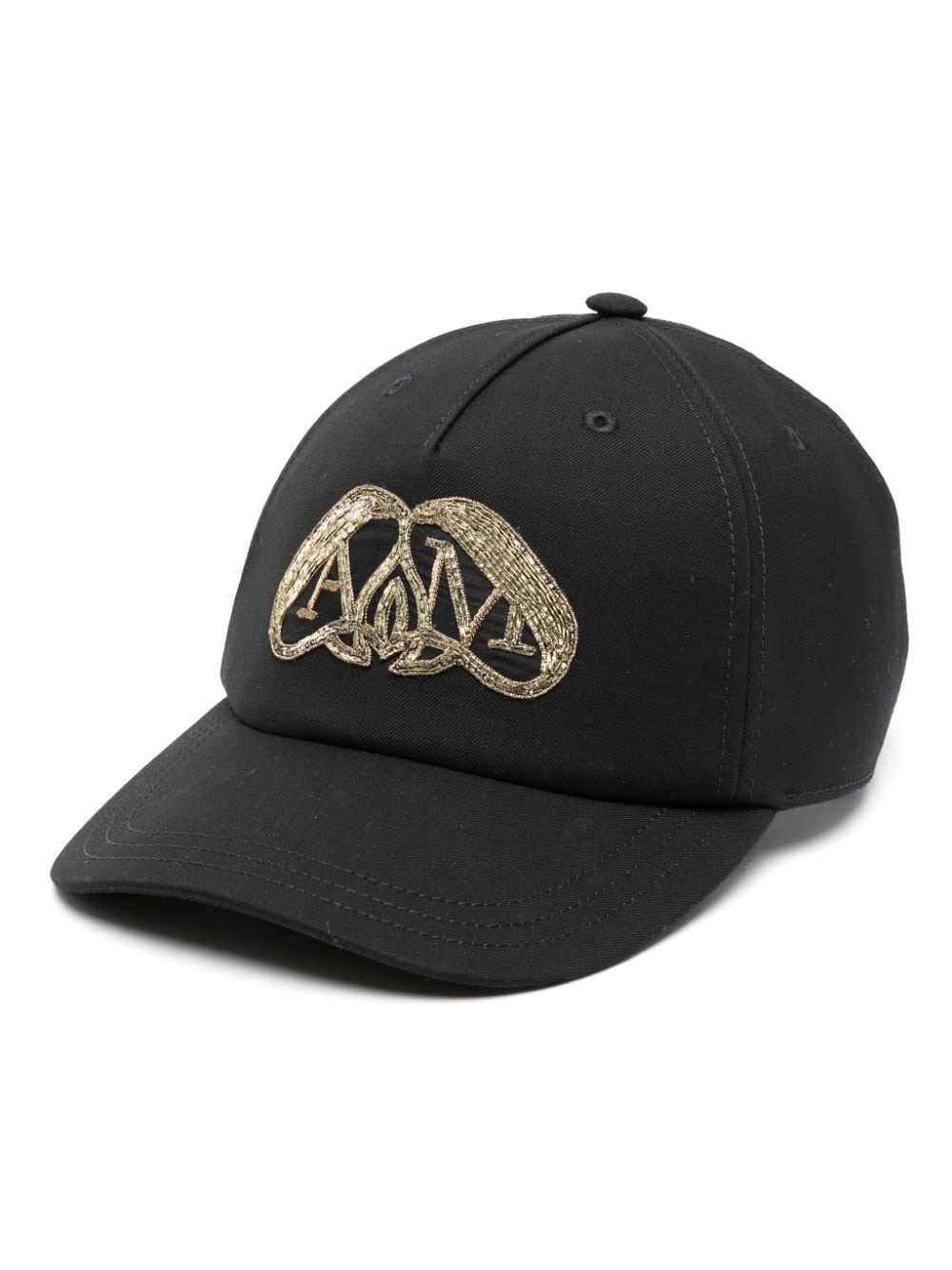 logo-embroidered wool cap - 1