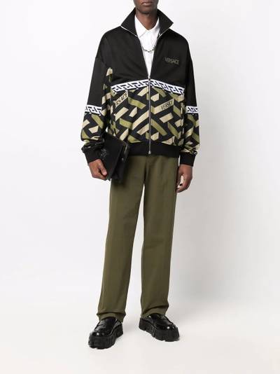 VERSACE La Greca-print sweatshirt outlook