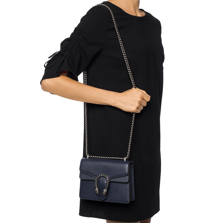(WMNS) Gucci Dionysus Chain Crossbody Bag Single Shoulder Bag Blue 421970-CAOGN-8205 - 6