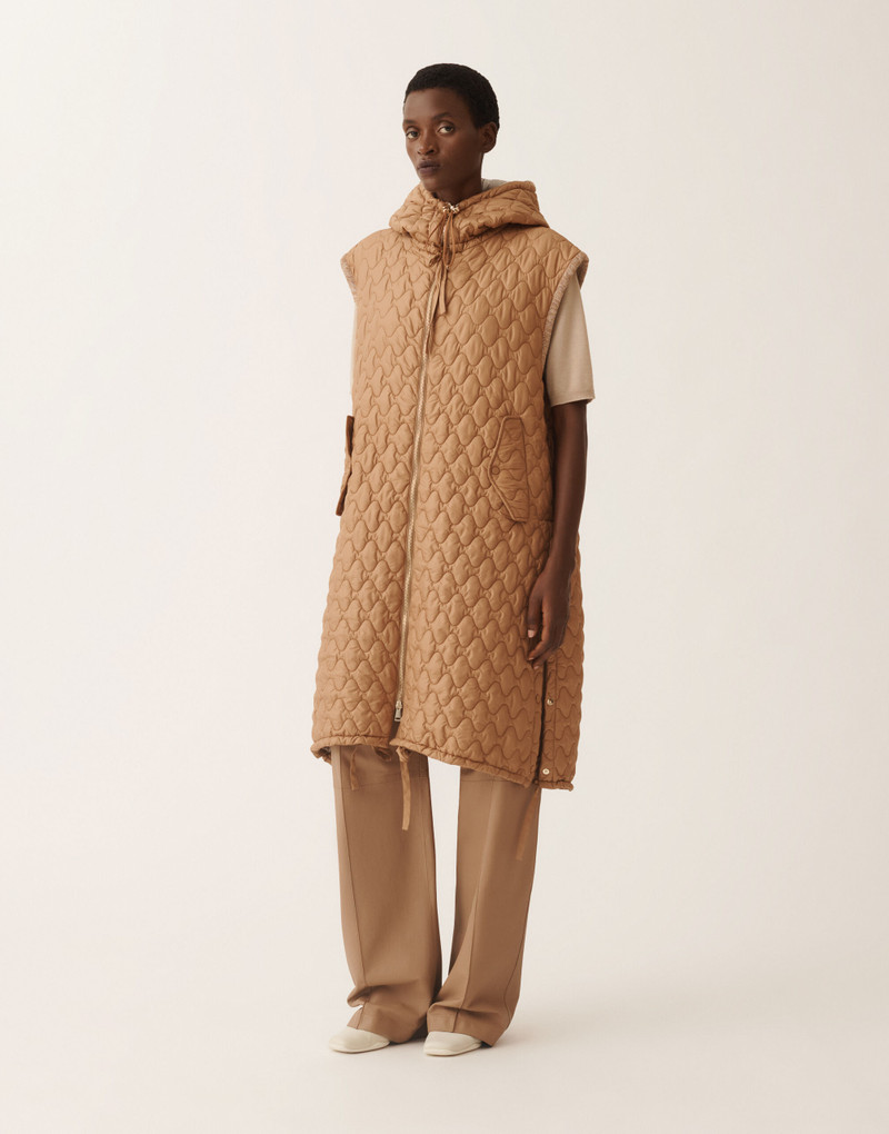 Long quilted technical gilet 3