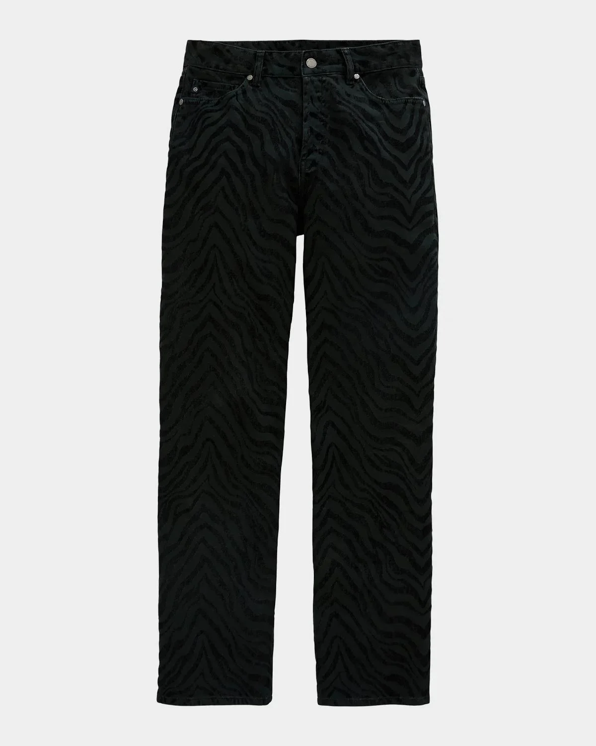 Billie Zebra-Print Straight-Leg Jeans - 1