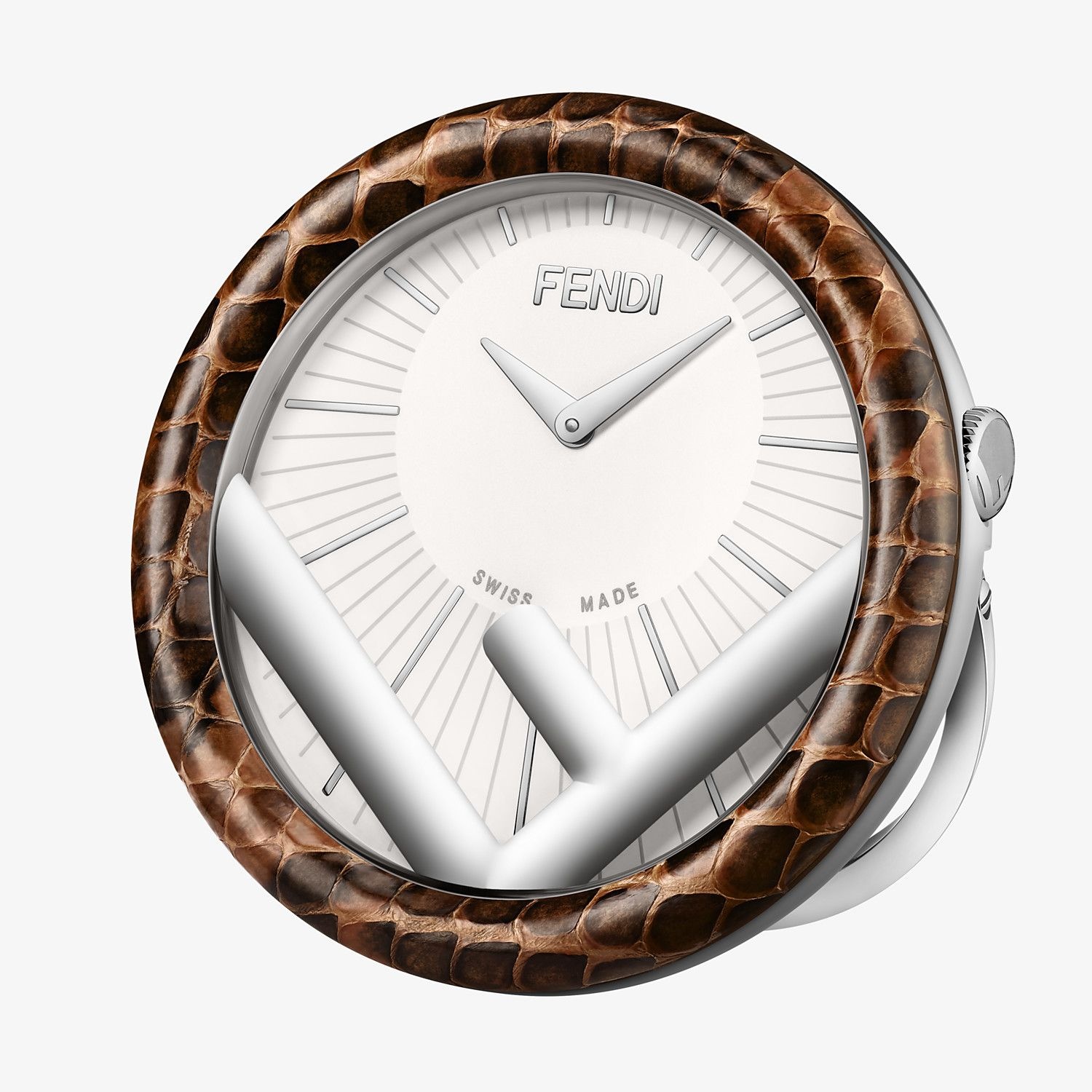 60 mm - Table Clock with F is Fendi logo - 1