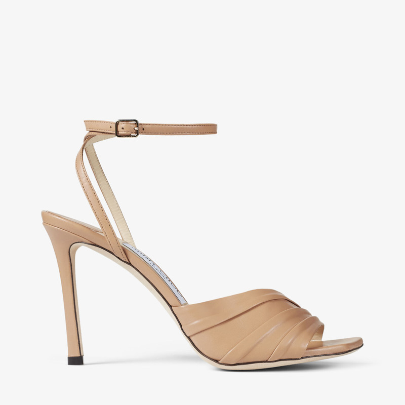 Basil Sandal 95 Caramel Nappa Leather Sandals 1