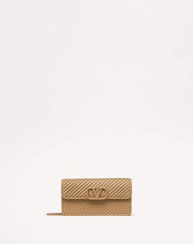 VLOGO SIGNATURE CALFSKIN WALLET WITH CHAIN 1