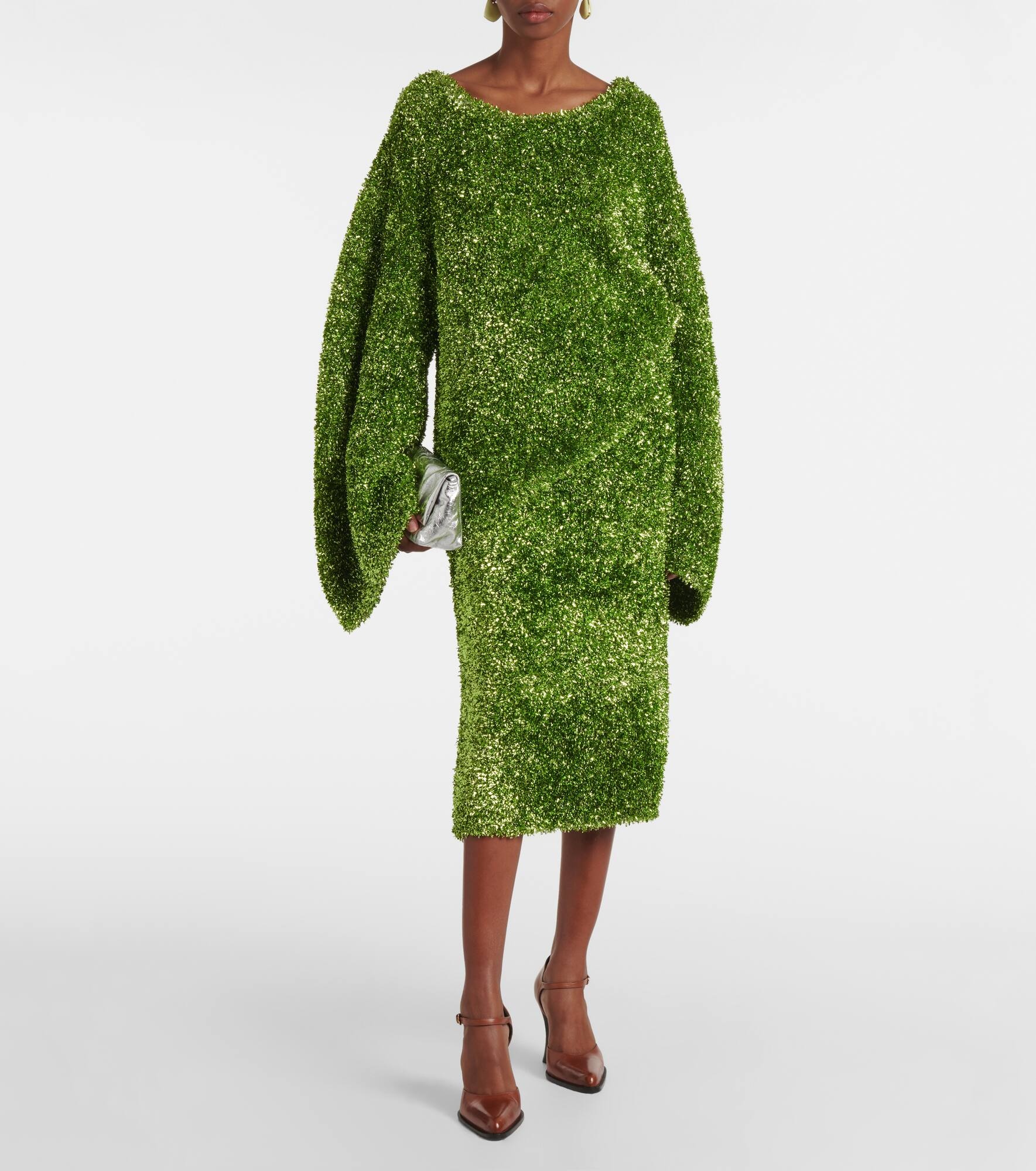 Oversized lamé sweater - 7