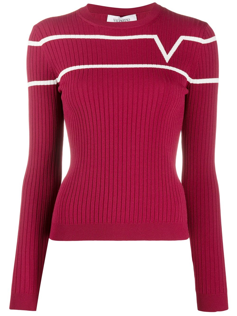 logo jacquard crewneck jumper - 1