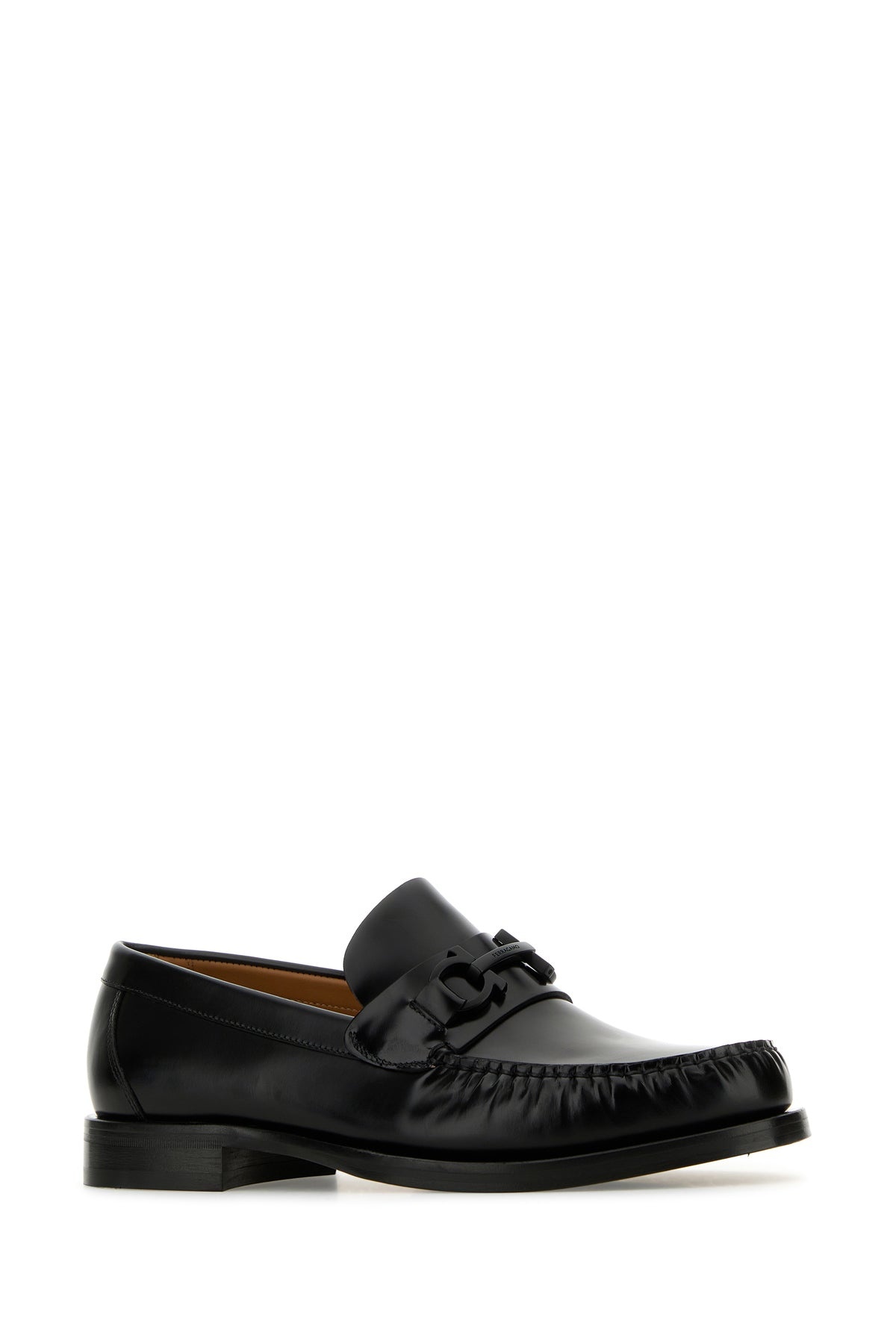 Black leather Fort loafers - 2