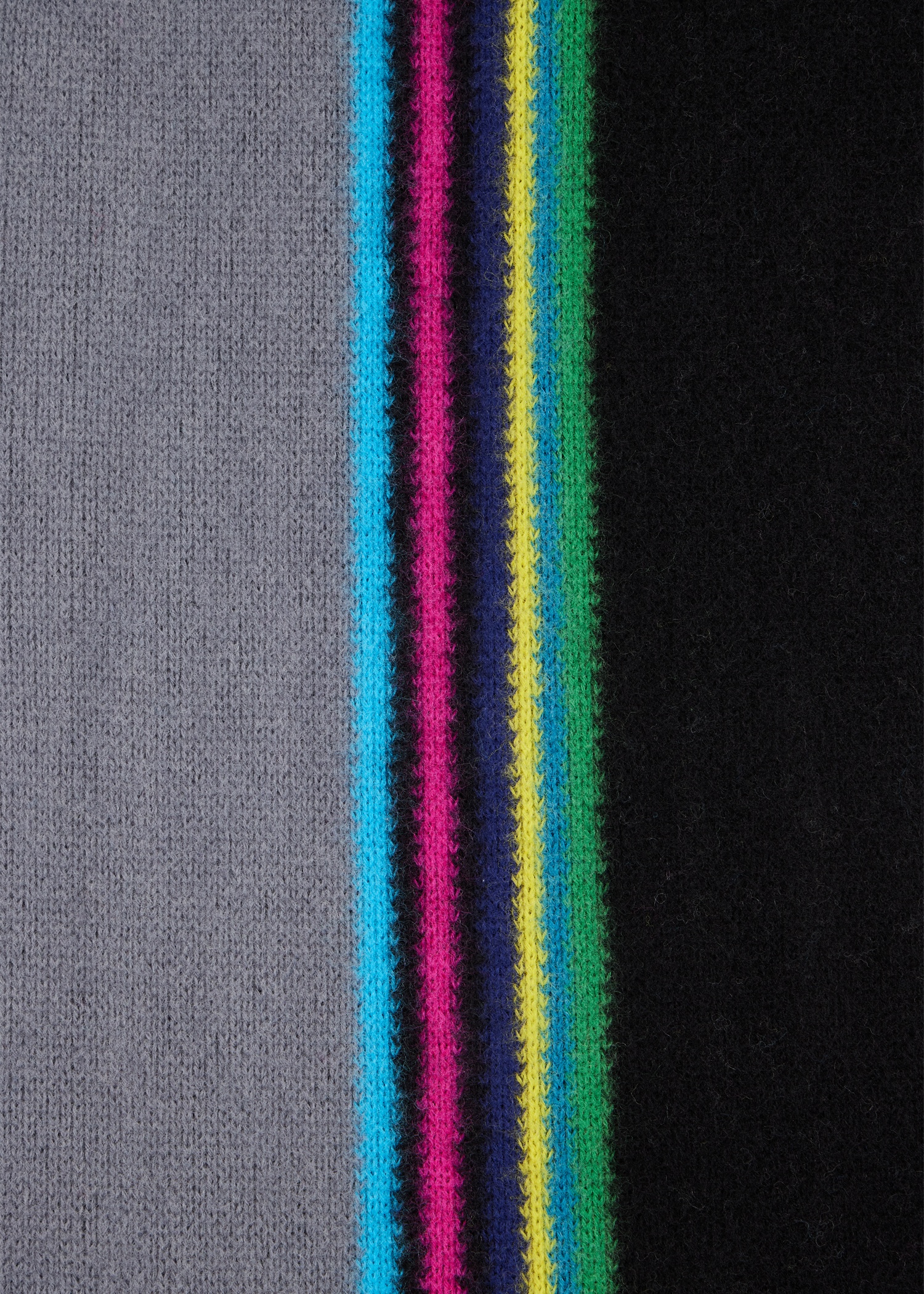 Black Reversible 'Sports Stripe' Scarf - 3