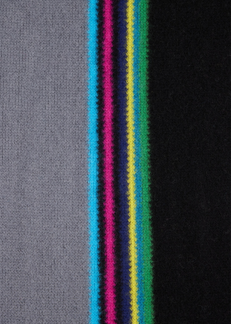 Black Reversible 'Sports Stripe' Scarf 3