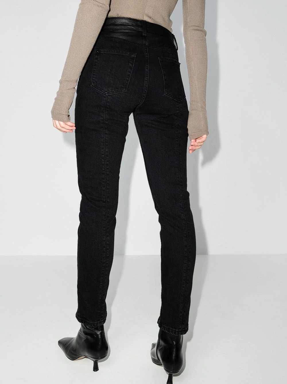 contrast-waistband skinny-fit jeans - 3