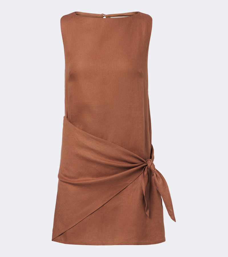Souline draped linen minidress 1
