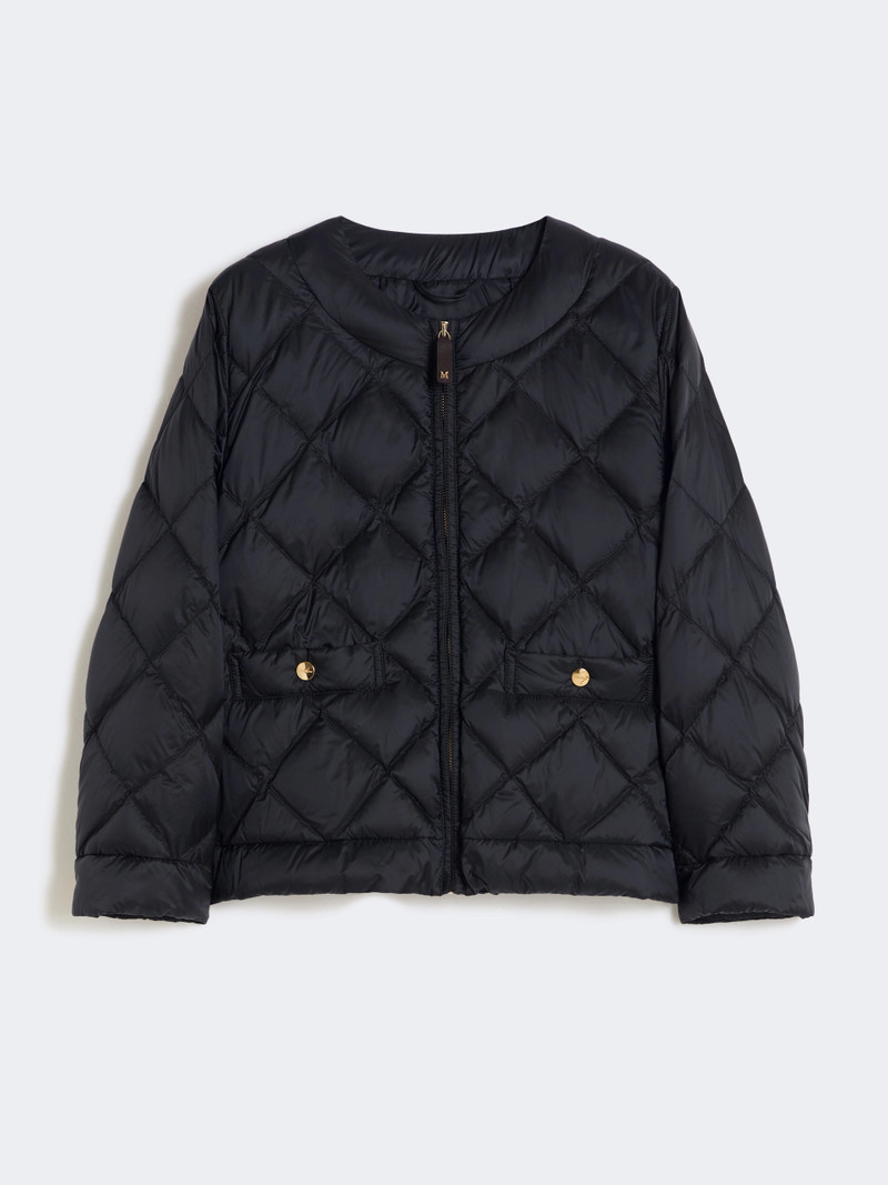 SOFTA Short water-repellent canvas padded jacket - BLACK 1