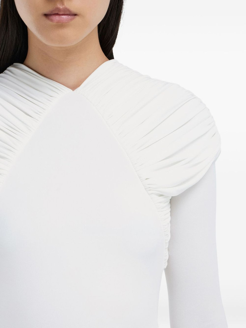 ruched long-sleeve dress 4