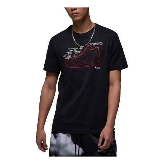 Air Jordan Sneaker T-Shirt 'Black' FN3715-010 - 1