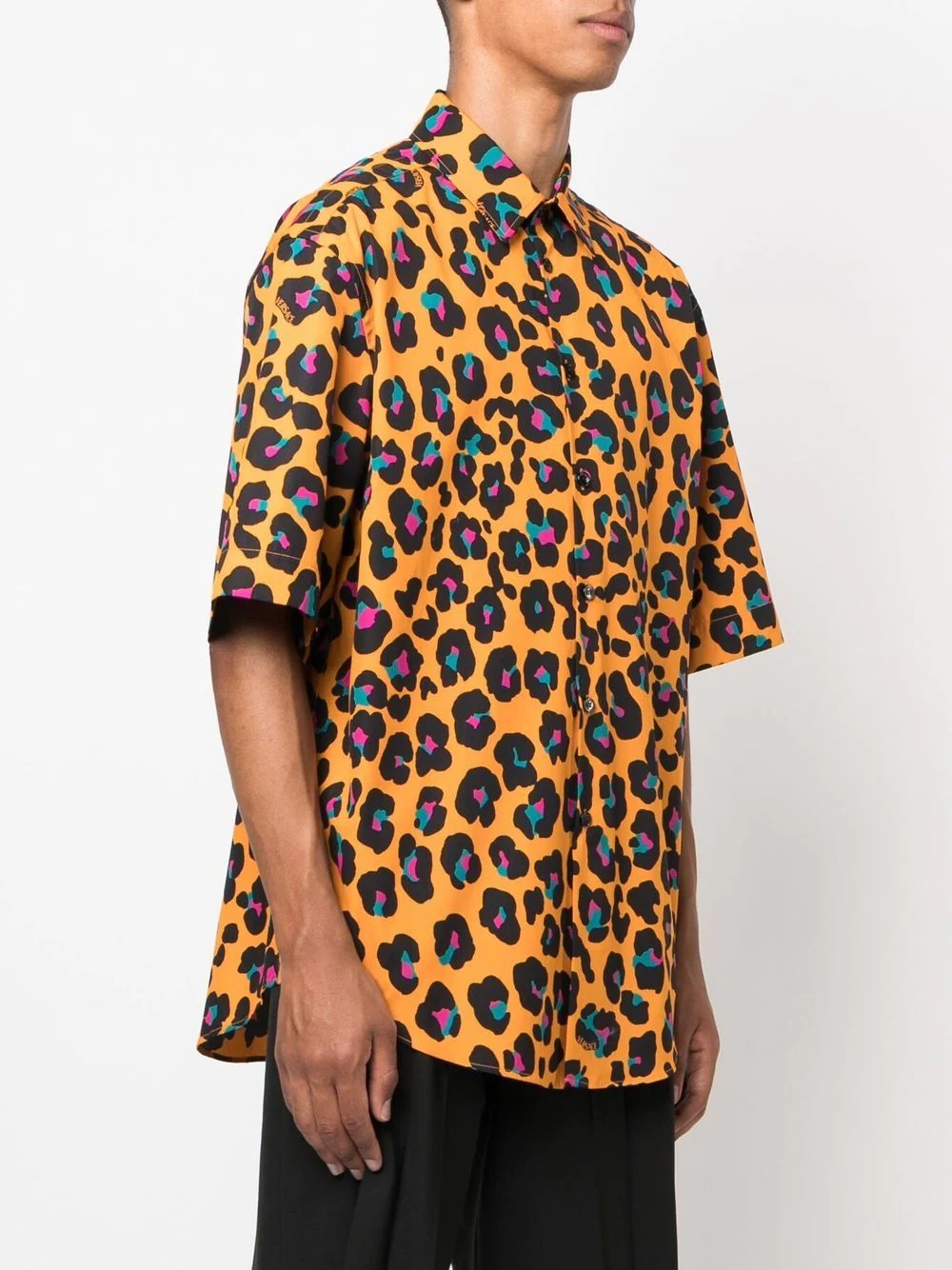 leopard-print short-sleeve shirt - 3