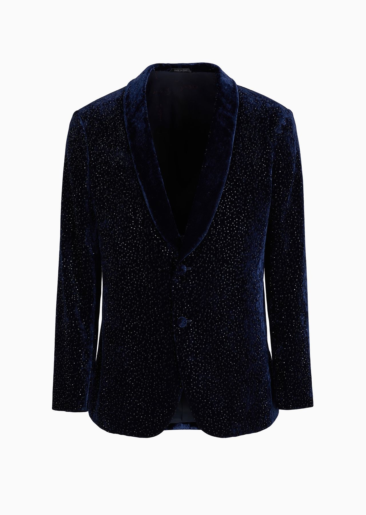 Giorgio’s velvet and crystals single-breasted tuxedo jacket - 1