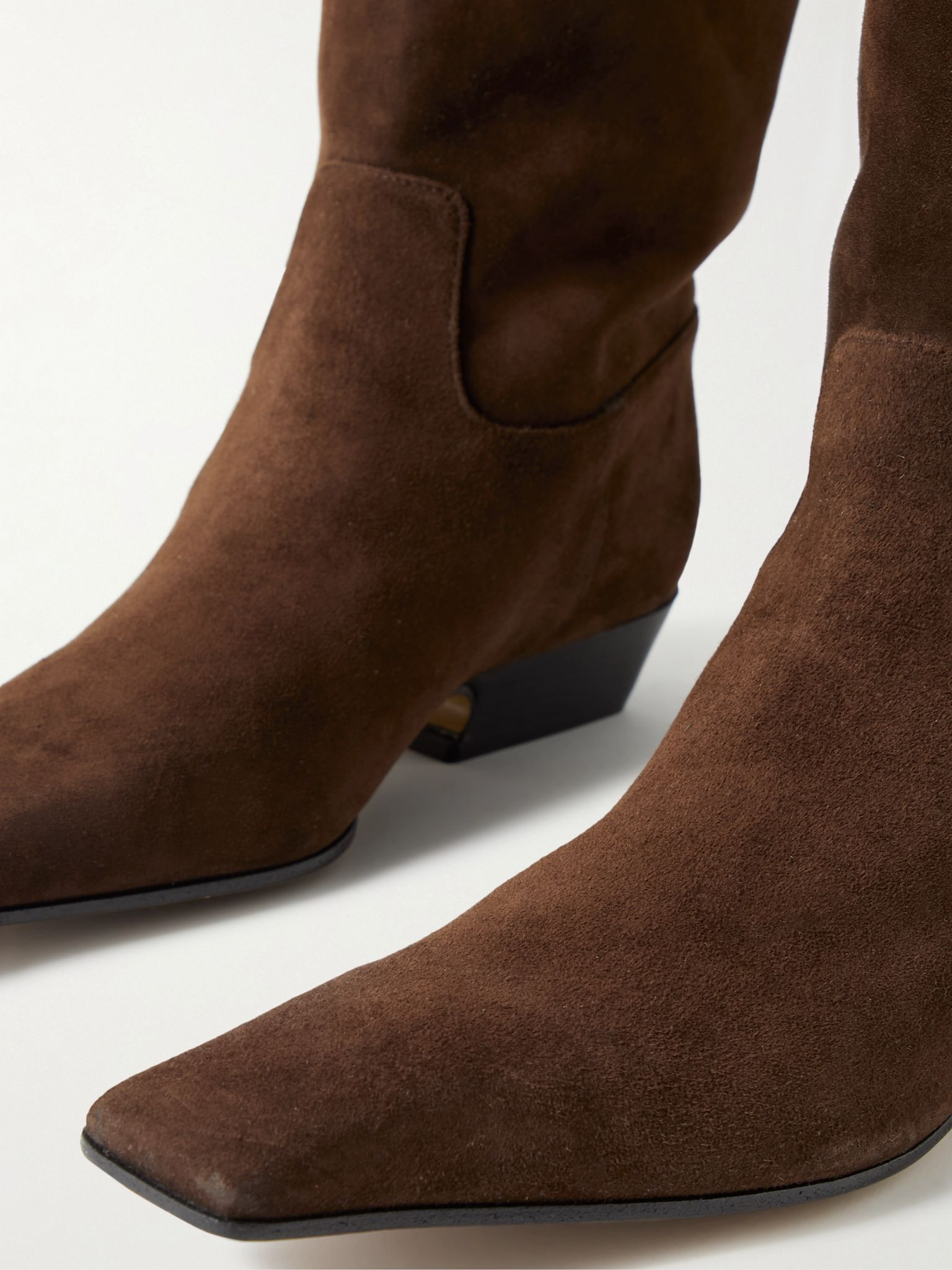 Marfa suede knee boots Chocolate - 4