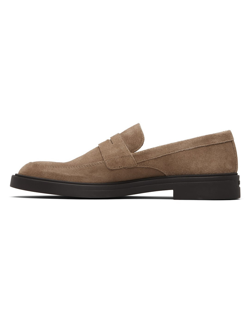 BOSS Beige Suede Loafers outlook
