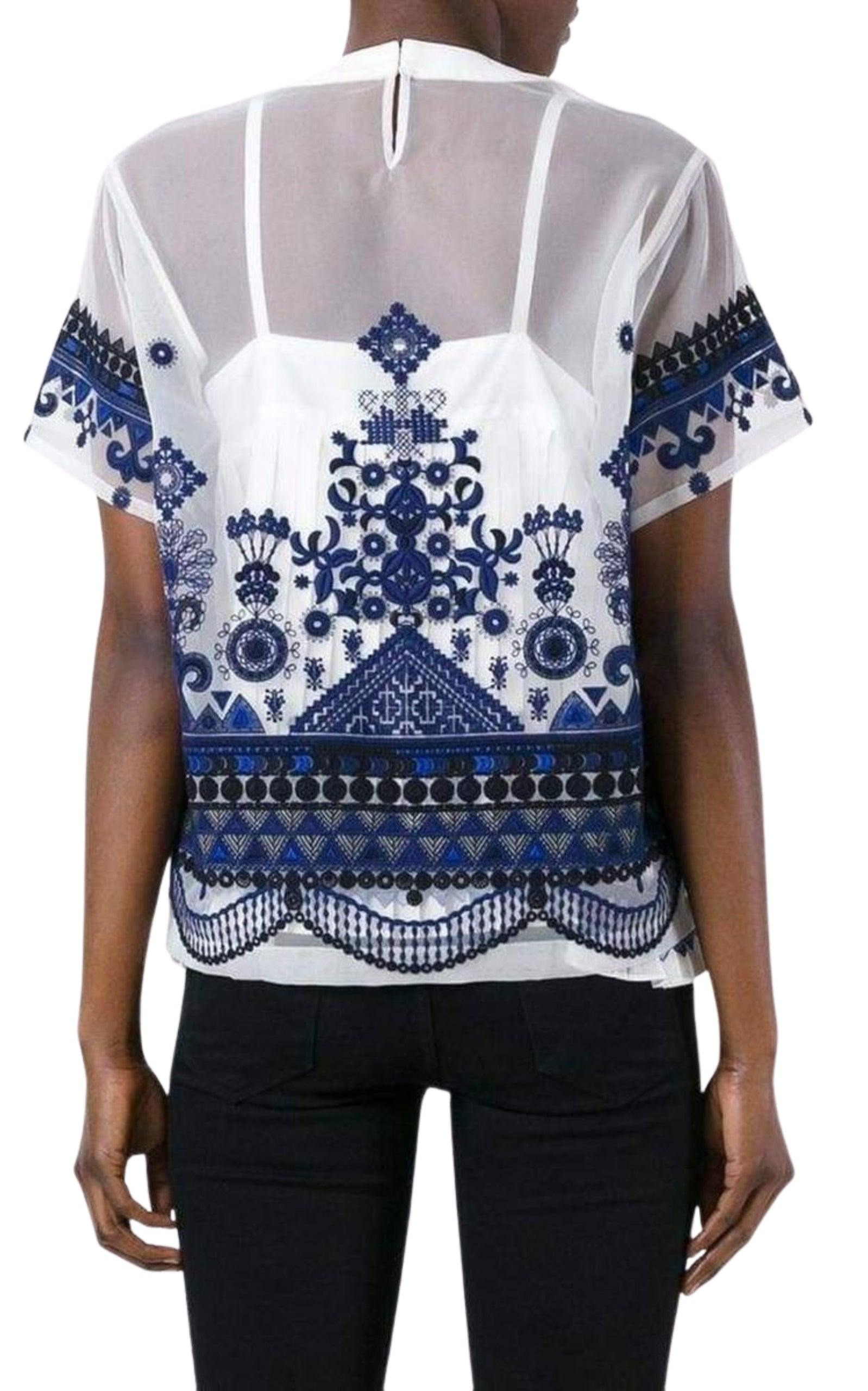 Tribal Lace Organza Top - 4