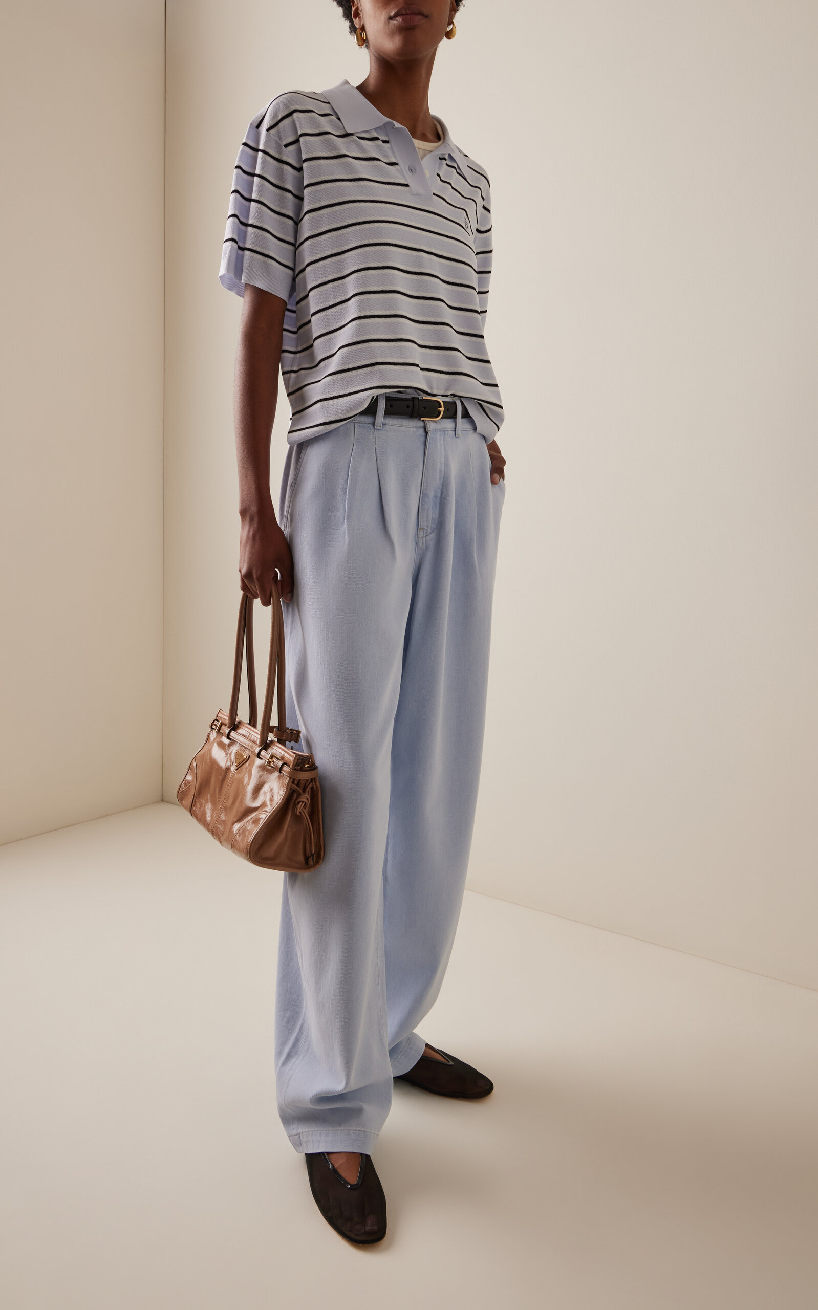 High-Rise Tapered Pants light wash - 2