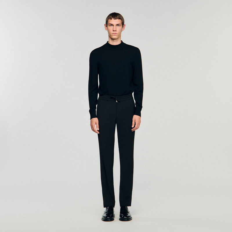 Sandro ELASTICATED STRAIGHT-LEG PANTS outlook