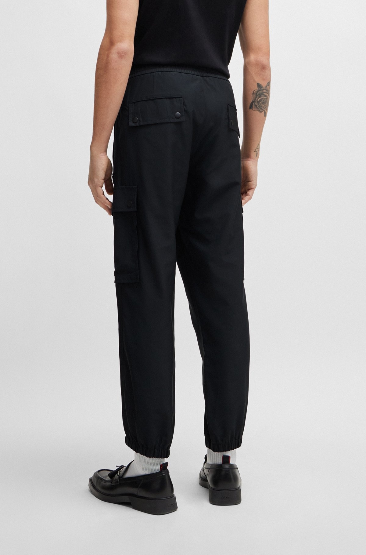 REGULAR-FIT TROUSERS IN WATER-REPELLENT MATERIAL - 4