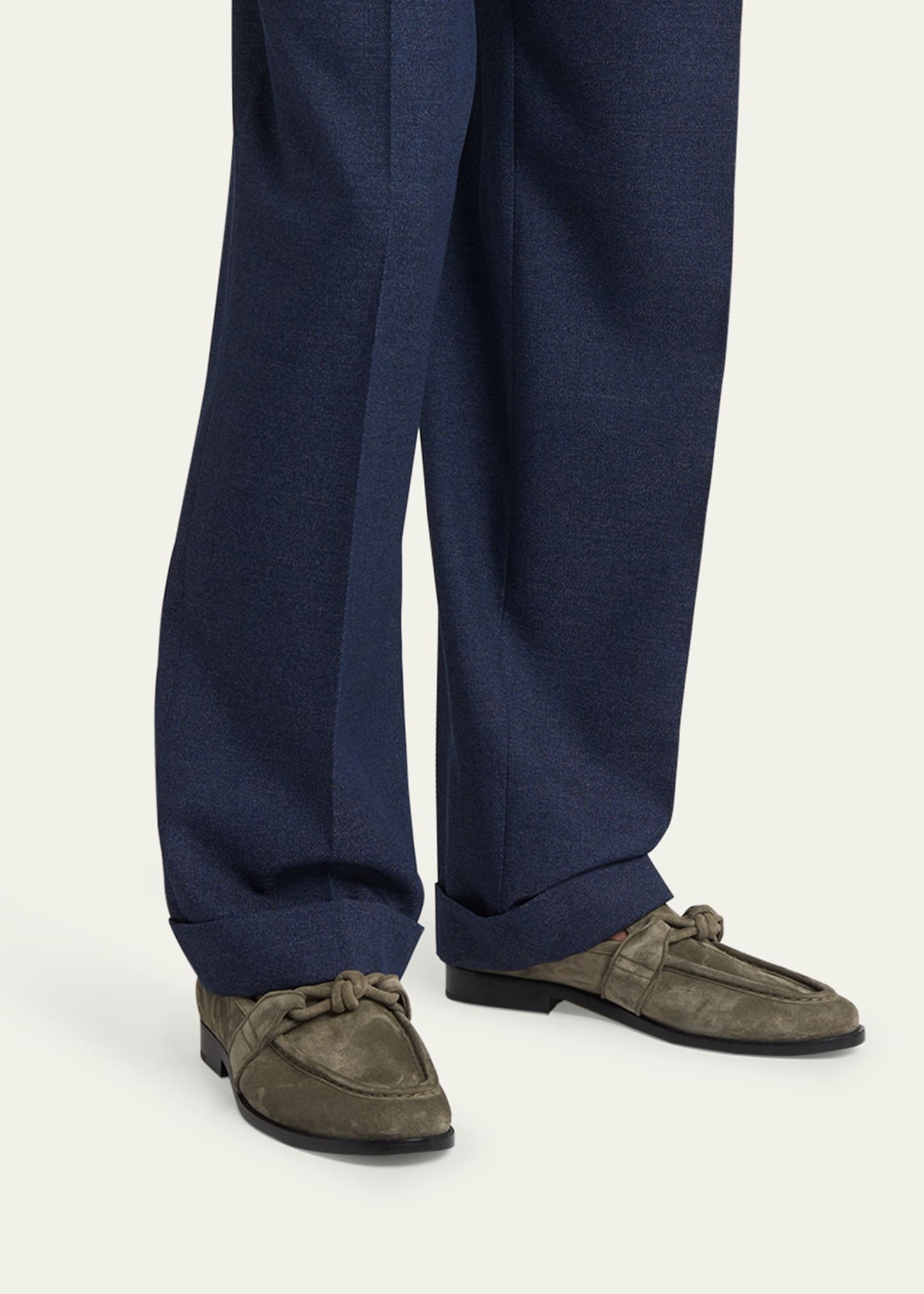 Men's Astaire Knot Suede Loafers - 2