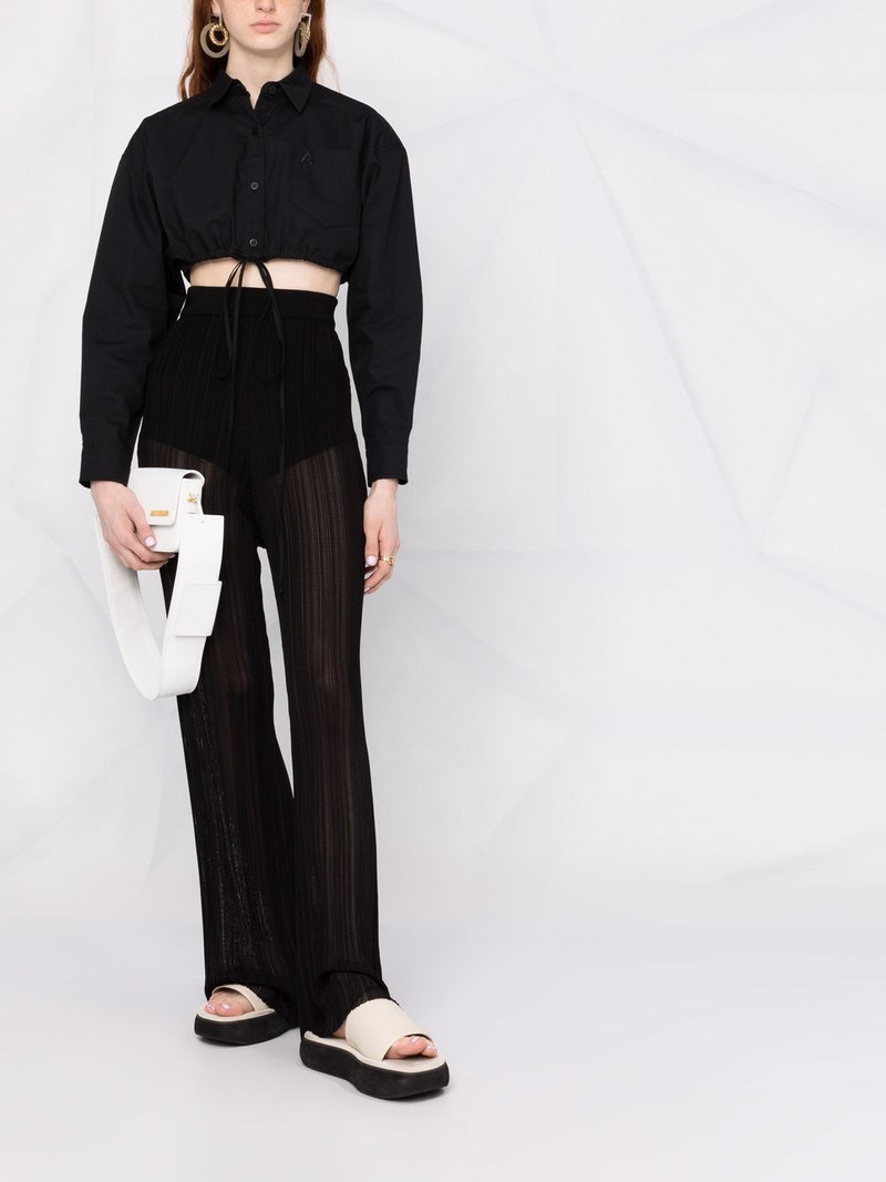 ANDREĀDAMO cropped cotton shirt outlook
