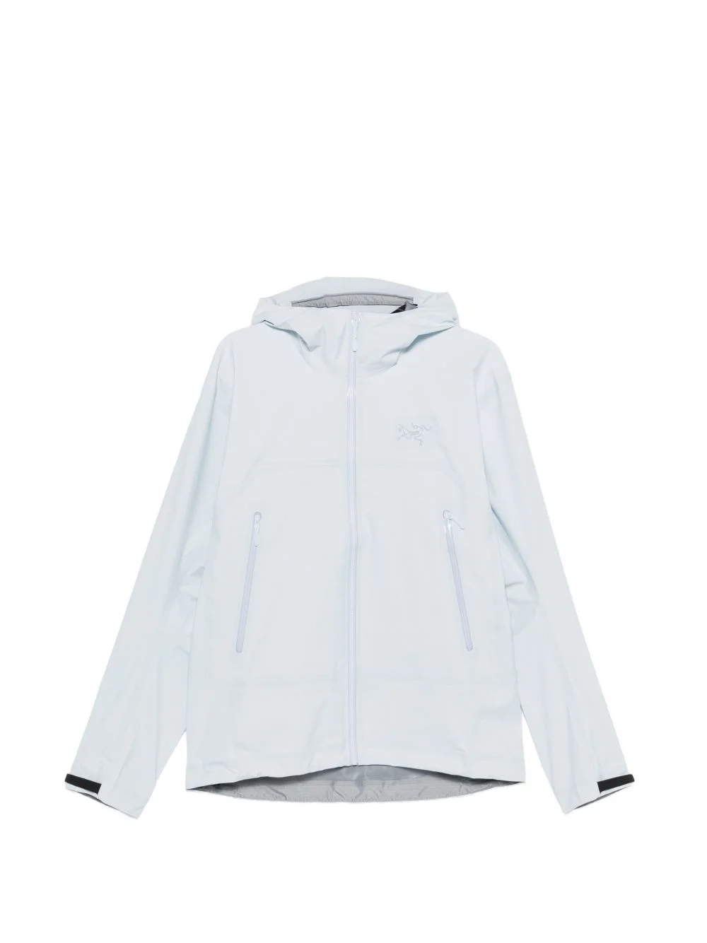 logo-embroidered hooded jacket - 1