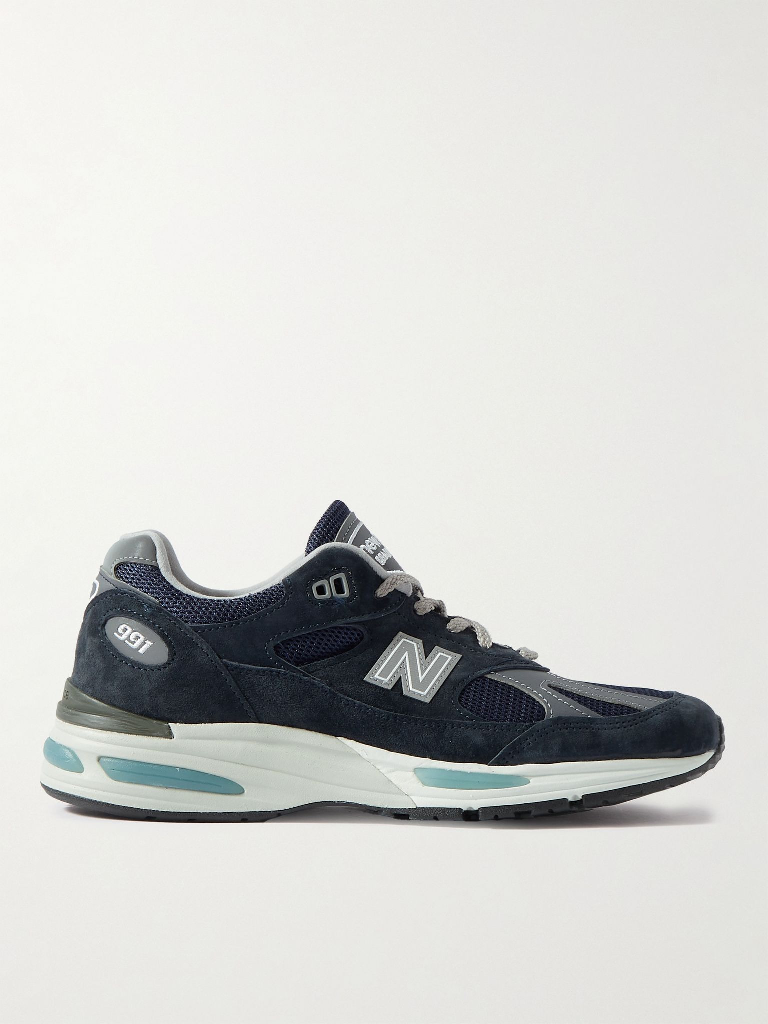 991v2 Suede, Mesh and Faux Leather Sneakers Blue - 1
