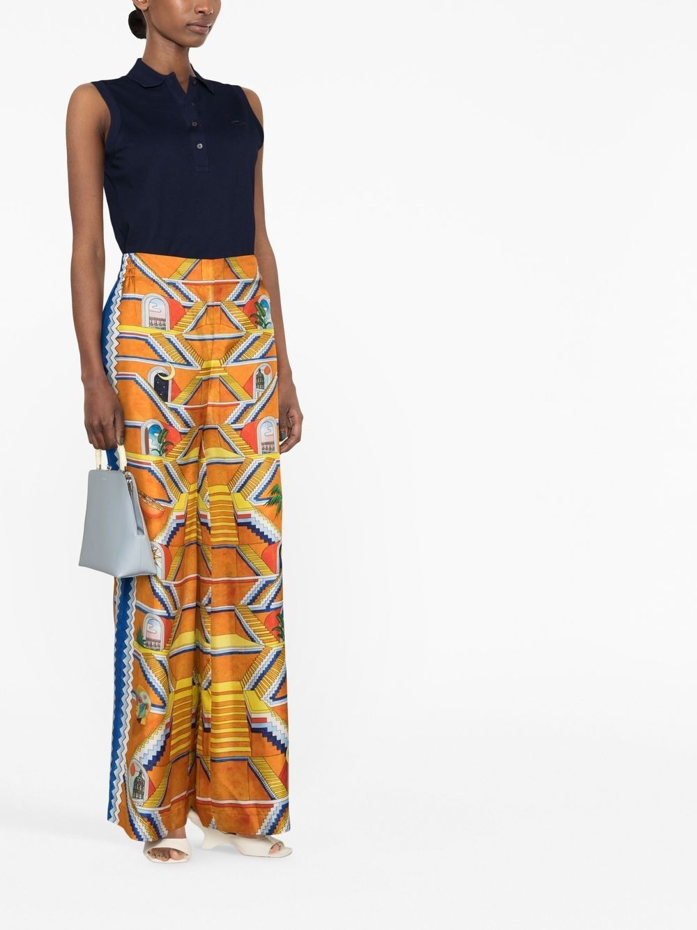 graphic-print wide-leg trousers - 2