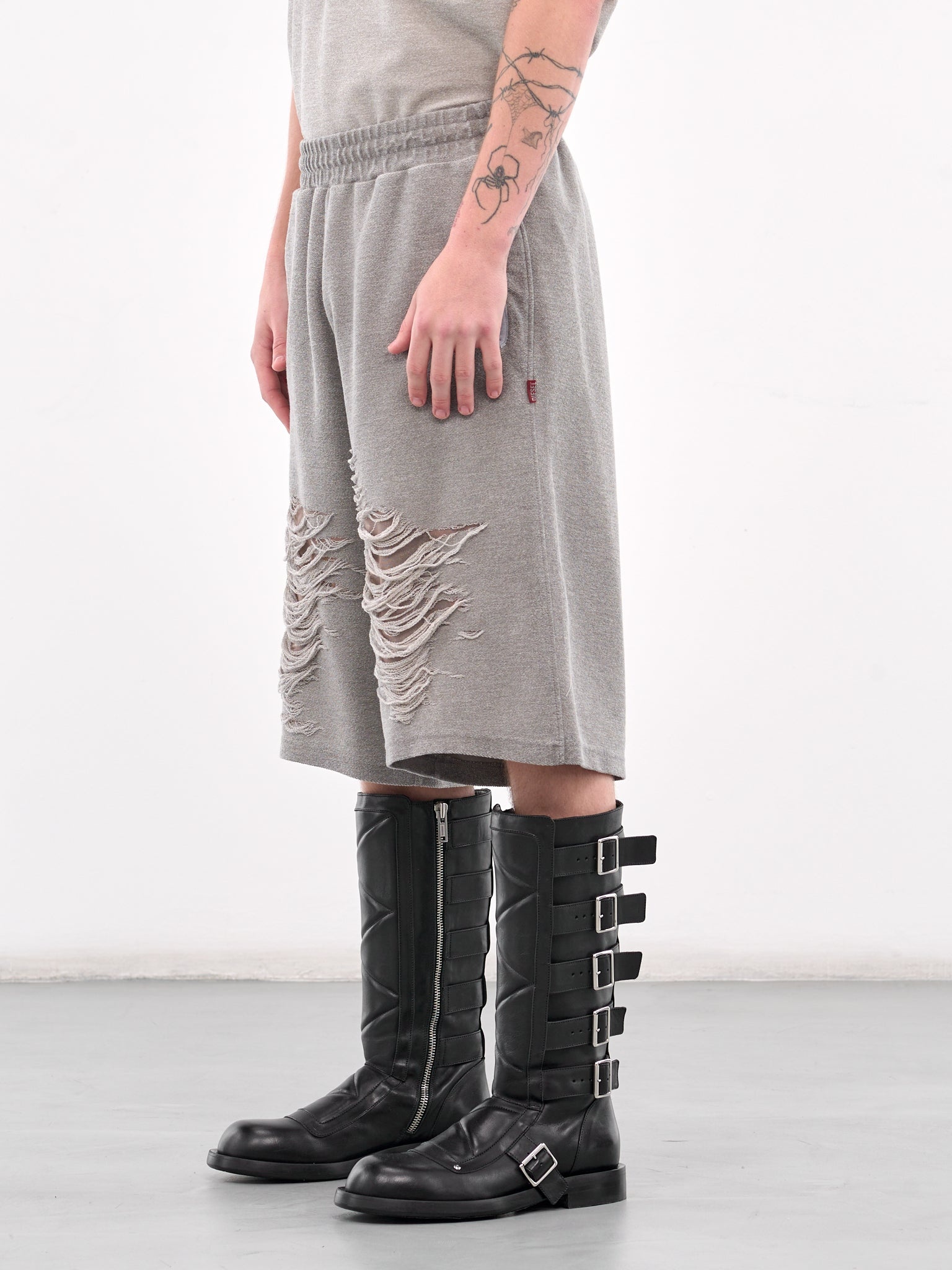 Distressed Sweat Shorts - 2