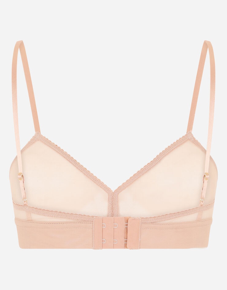 Tulle triangle bra with DG logo - 3