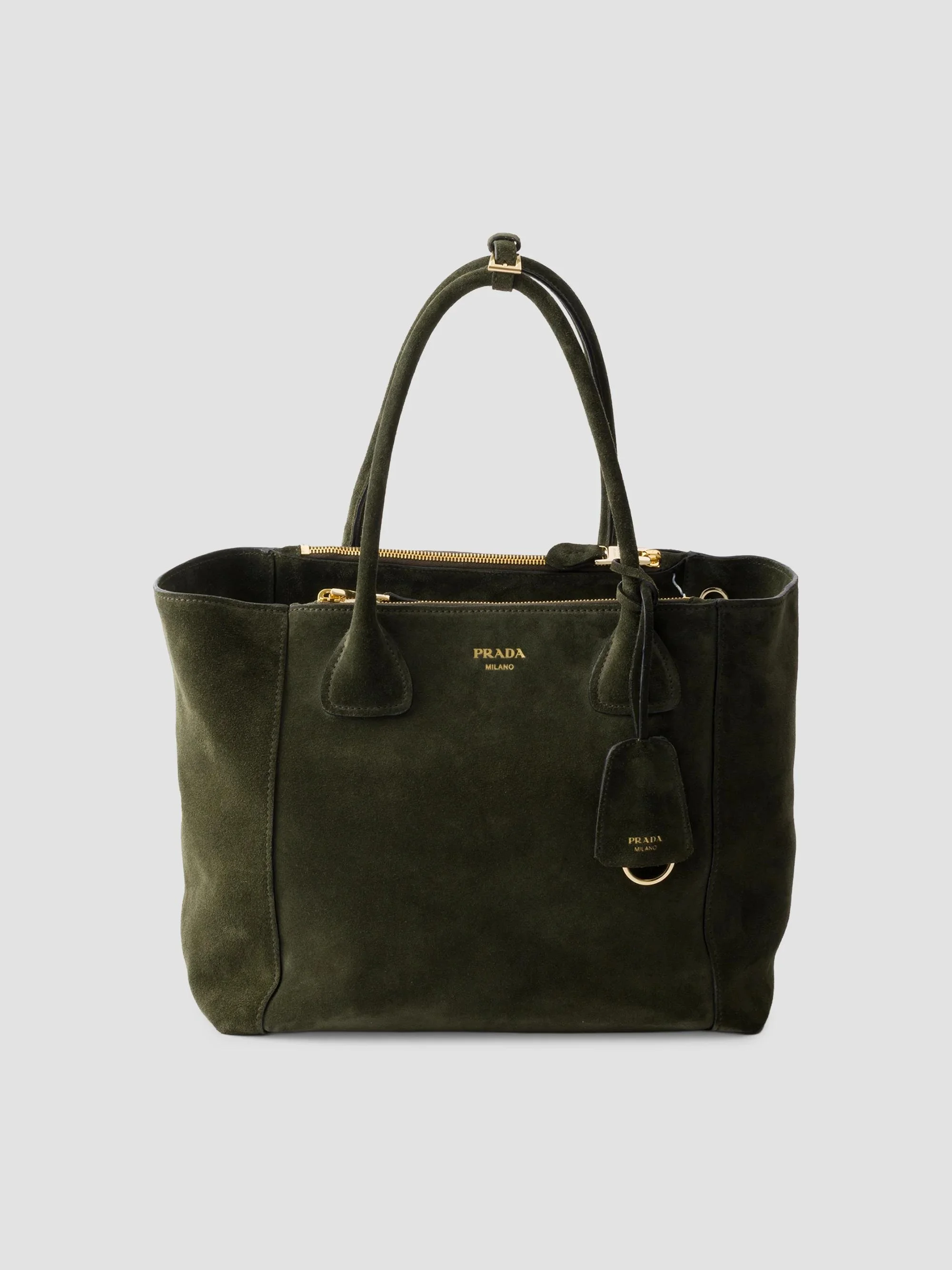 Women's Nova Large Suede Tote Bag - Green - 1