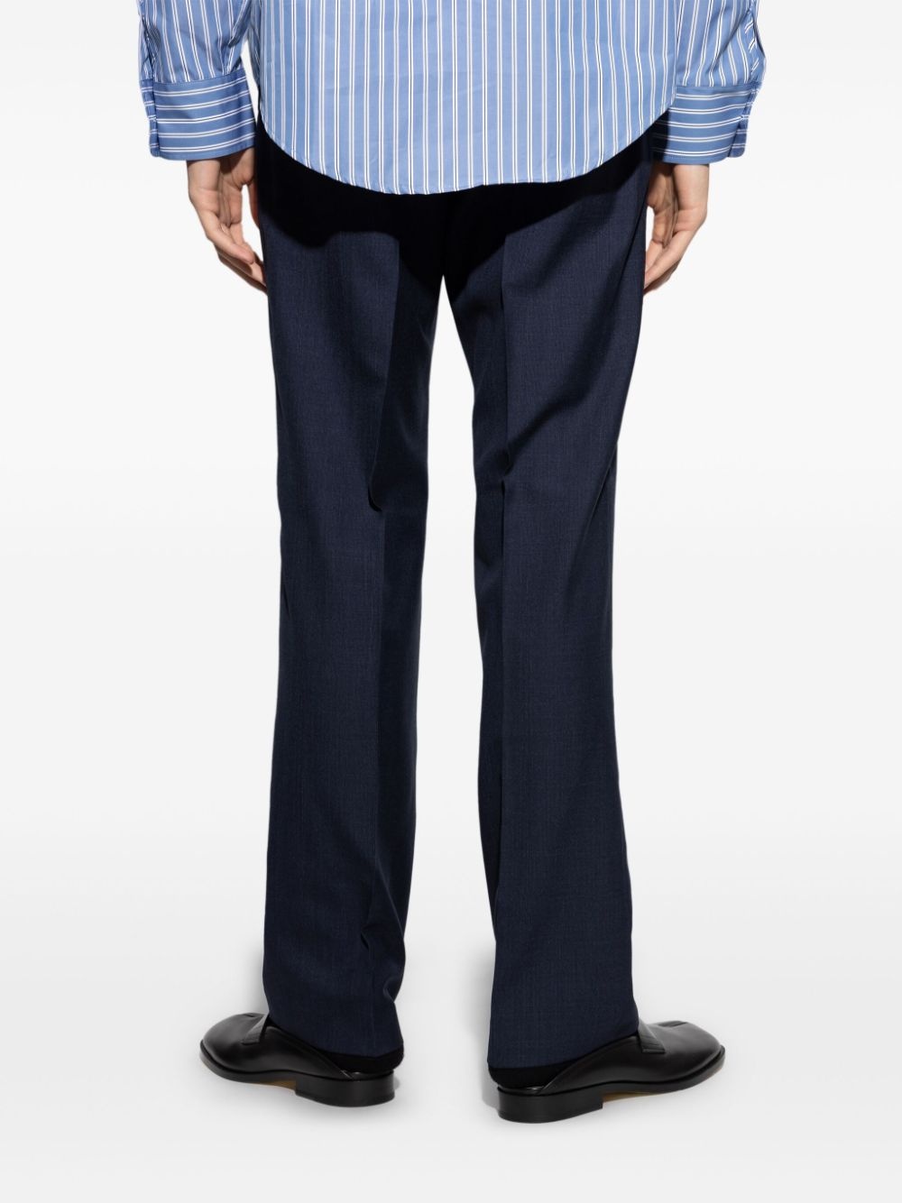 pressed-crease tapered trousers - 4