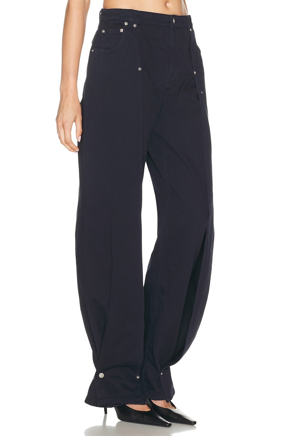 Overdyed Upper Panel Denim Trouser - 2