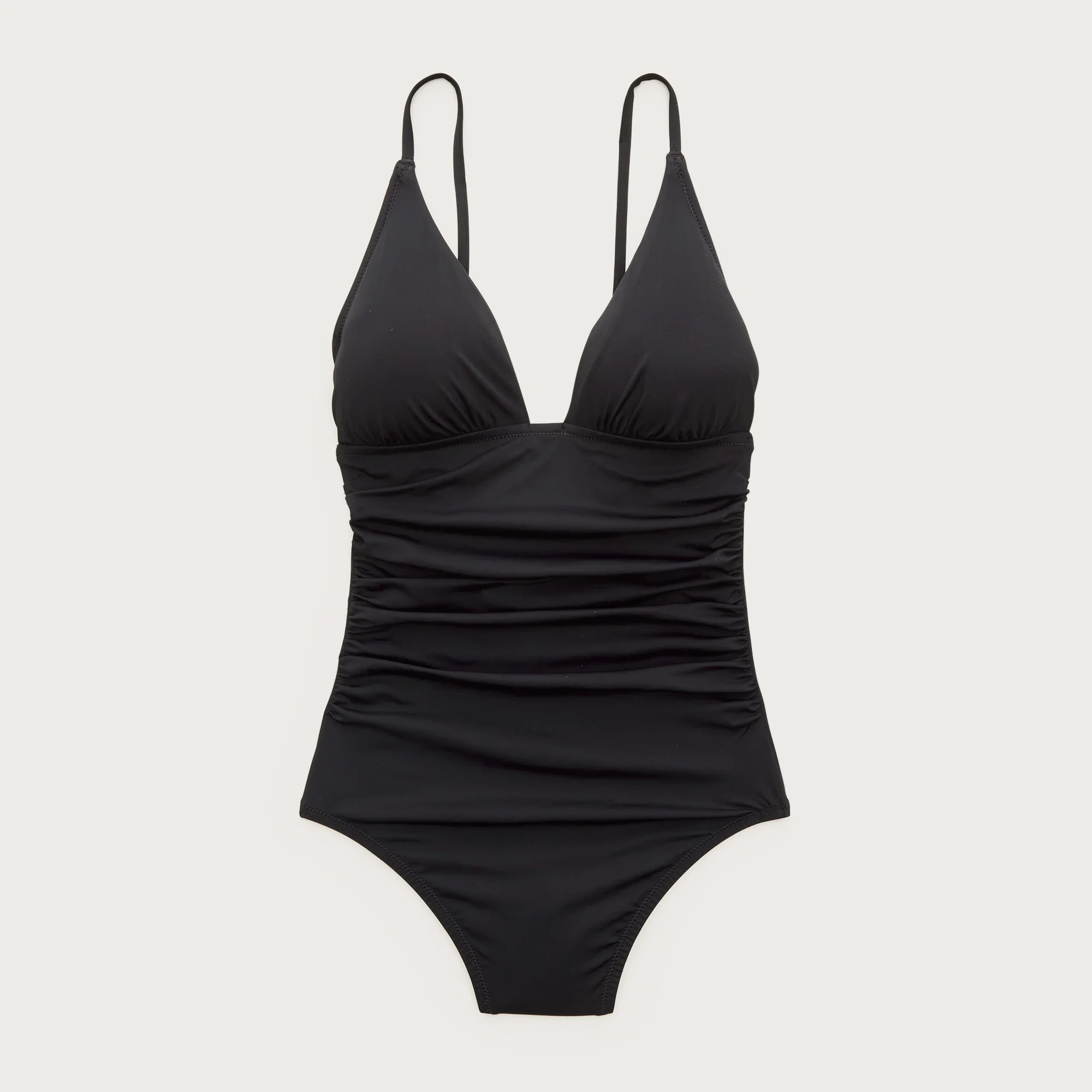 Ruched V-neck one-piece - 1