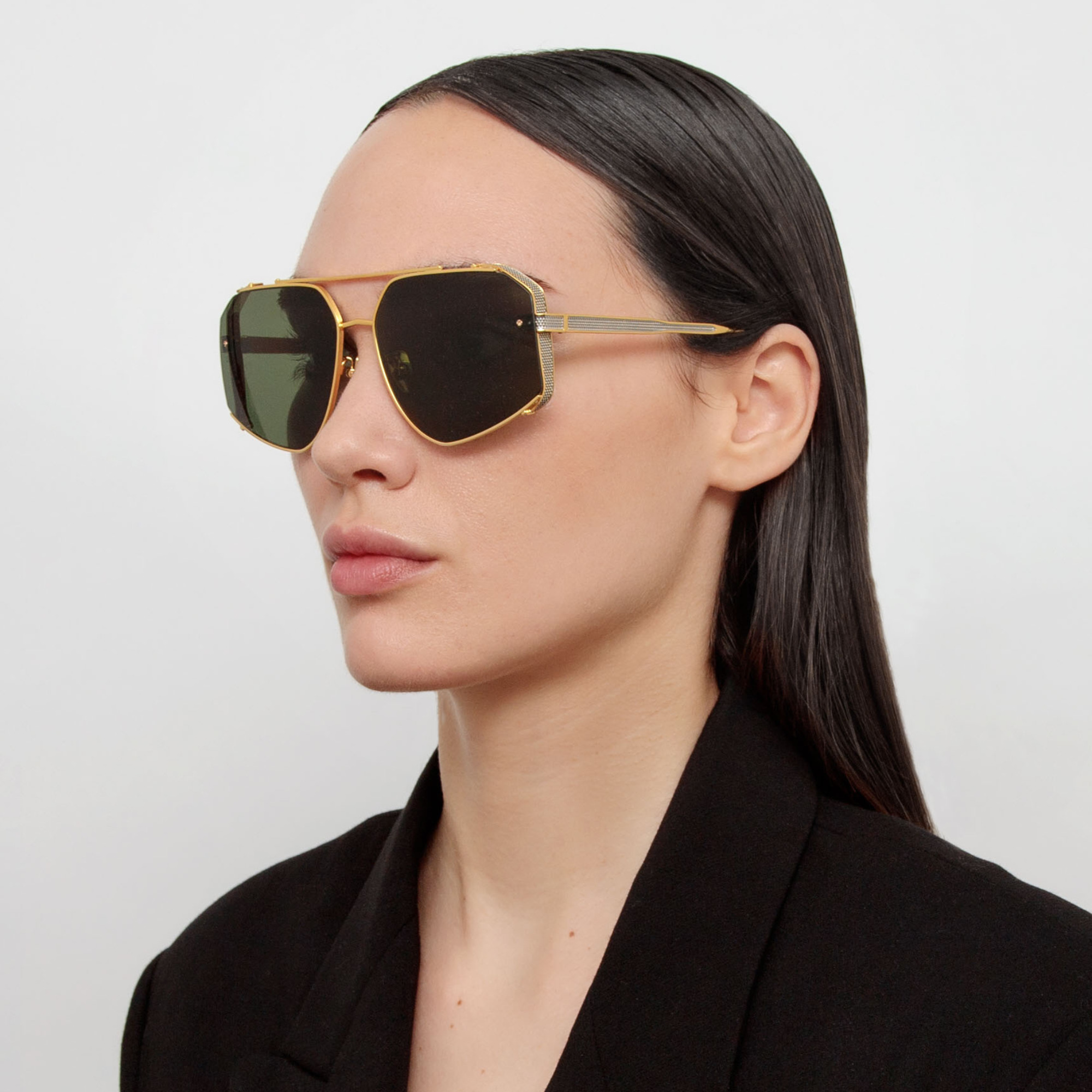 MEN'S AMAR AVIATOR SUNGLASSES IN YELLOW GOLD - 3