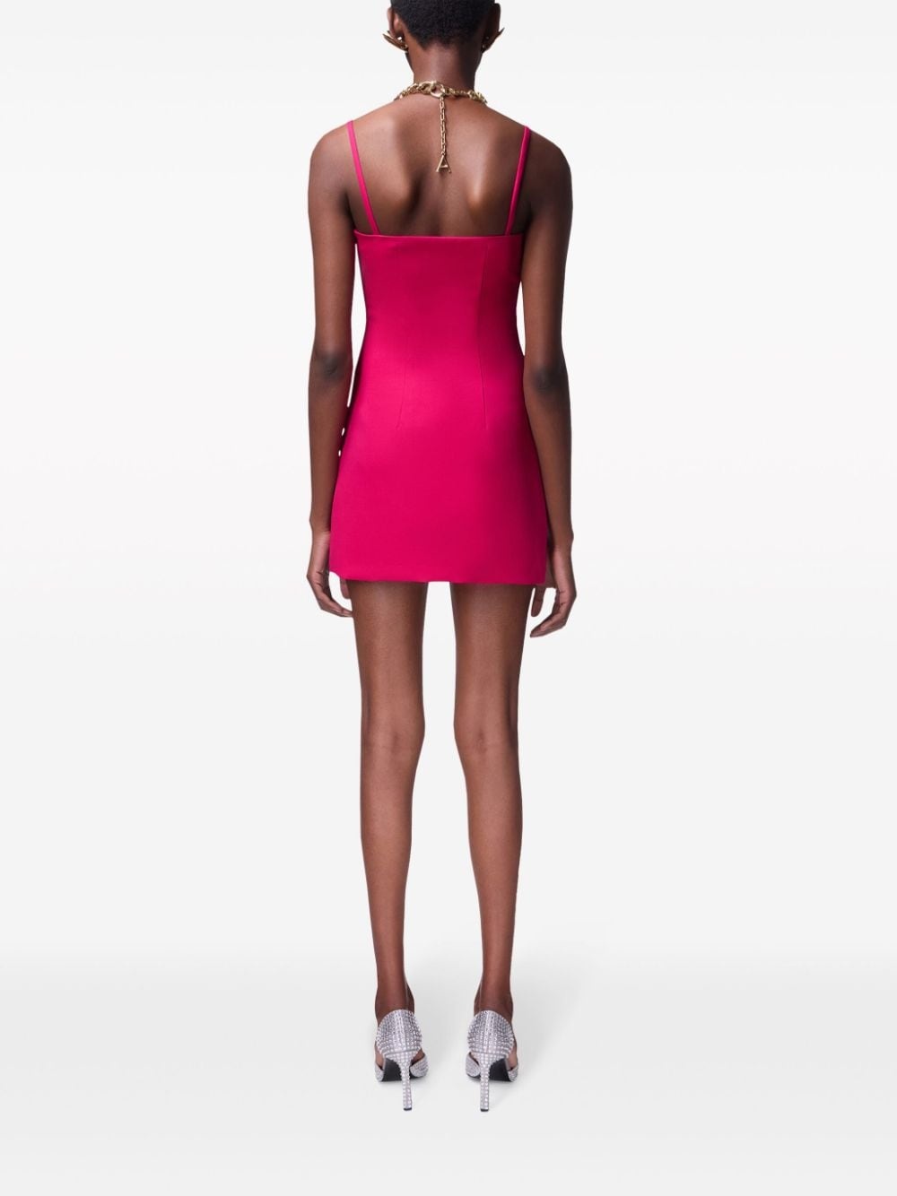 heart-motif twill mini dress - 4