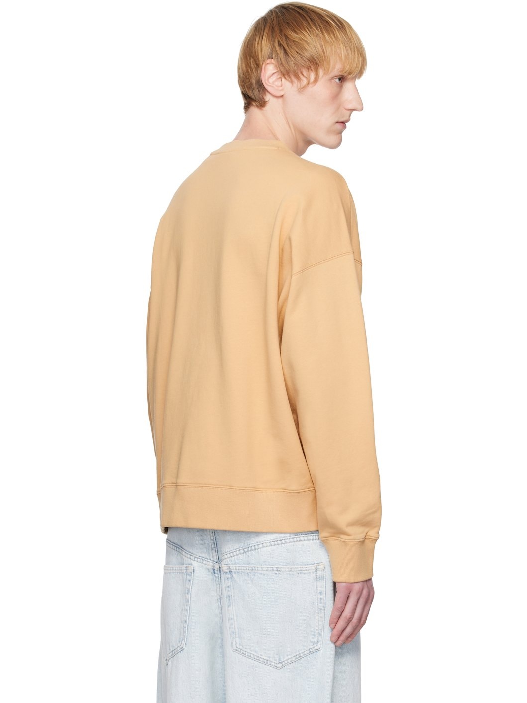Beige Crafted Daisy Oversize Sweatshirt - 3