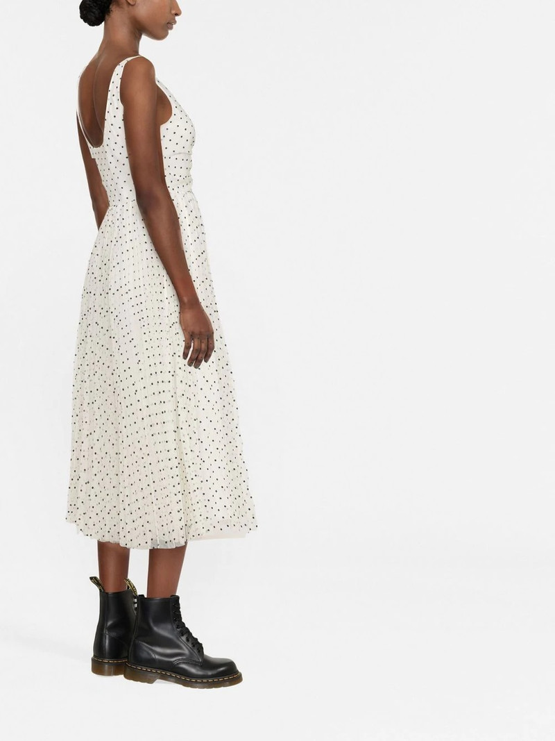 polka dot flared dress 4