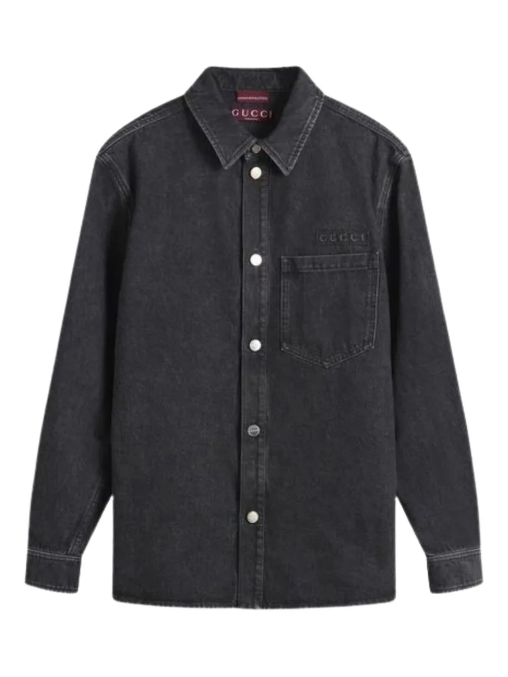buttoned pocket overshirt - 1