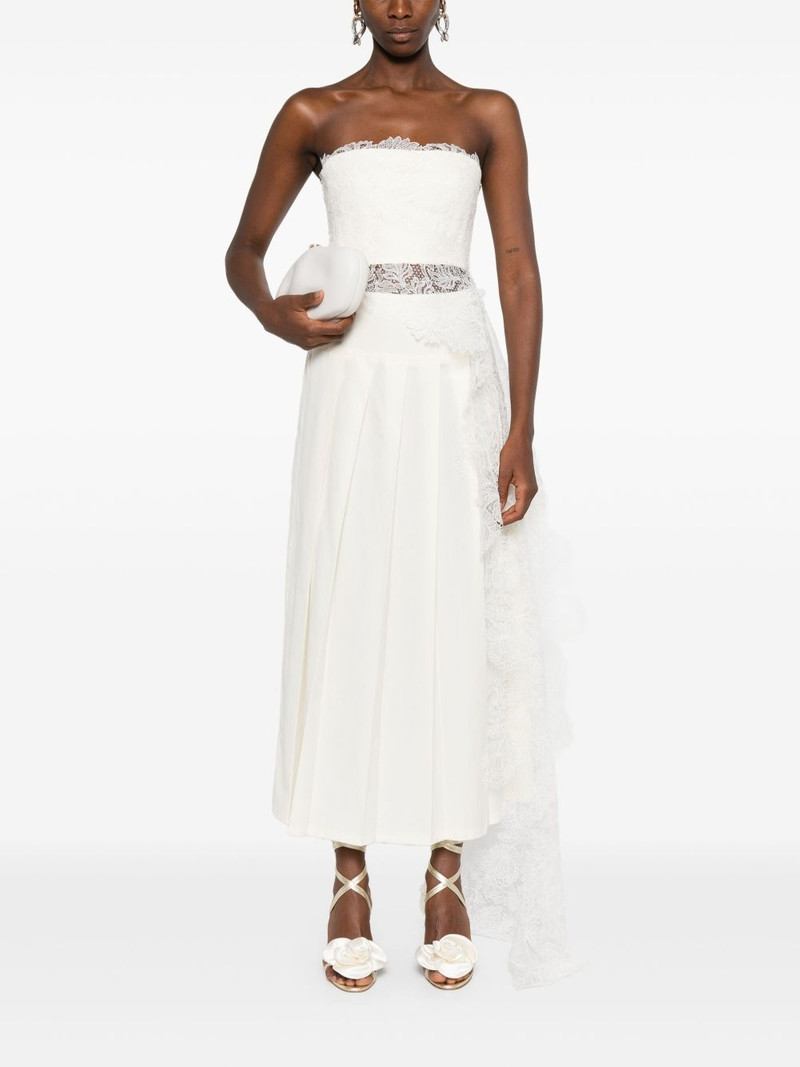 David Koma side-train lace top outlook