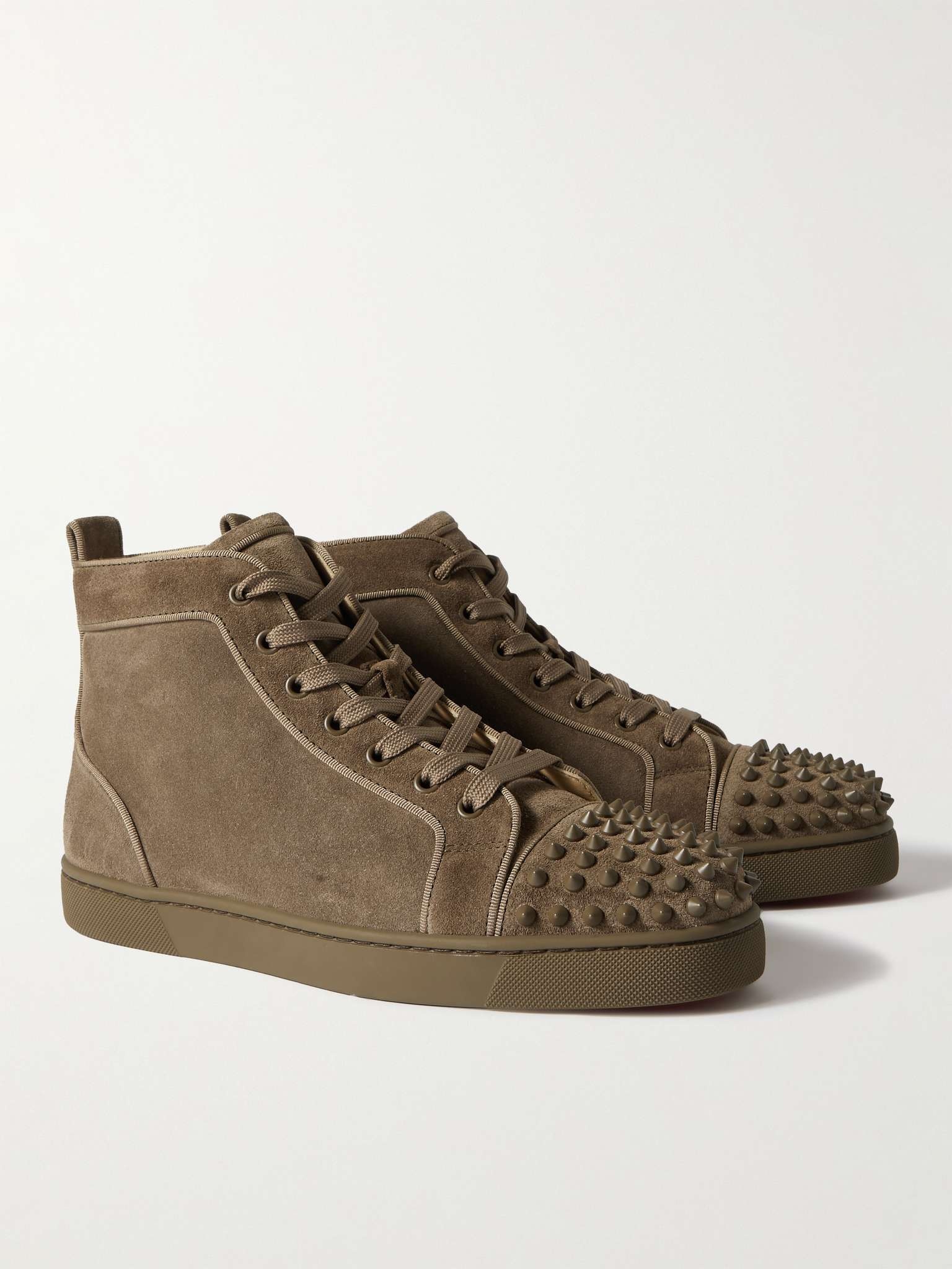 Louis Spiked Suede High-Top Sneakers - 4