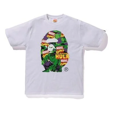 A Bathing Ape x Marvel Ape Head T-Shirt 'White Hulk' 1F23110922 - 1